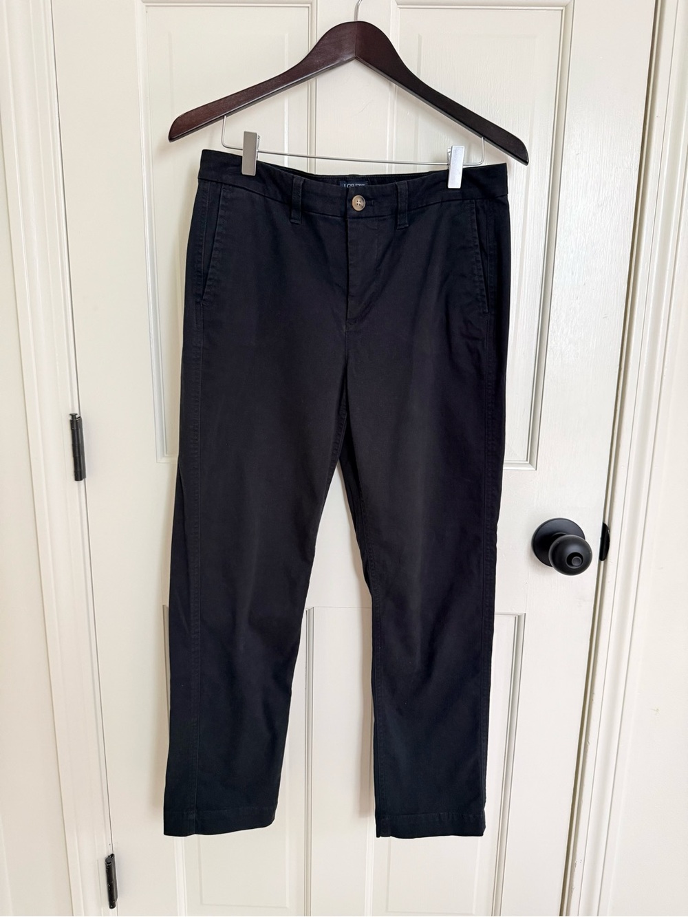 J. Crew High Rise Girlfriend Chino - Black